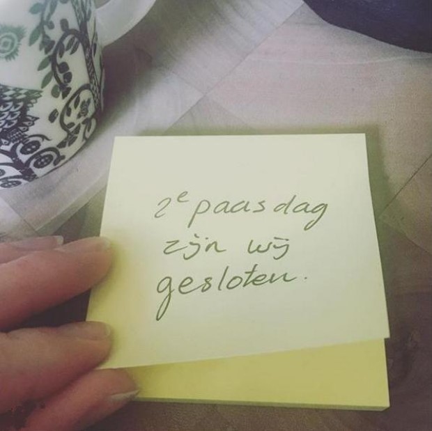 2e paasdag gesloten